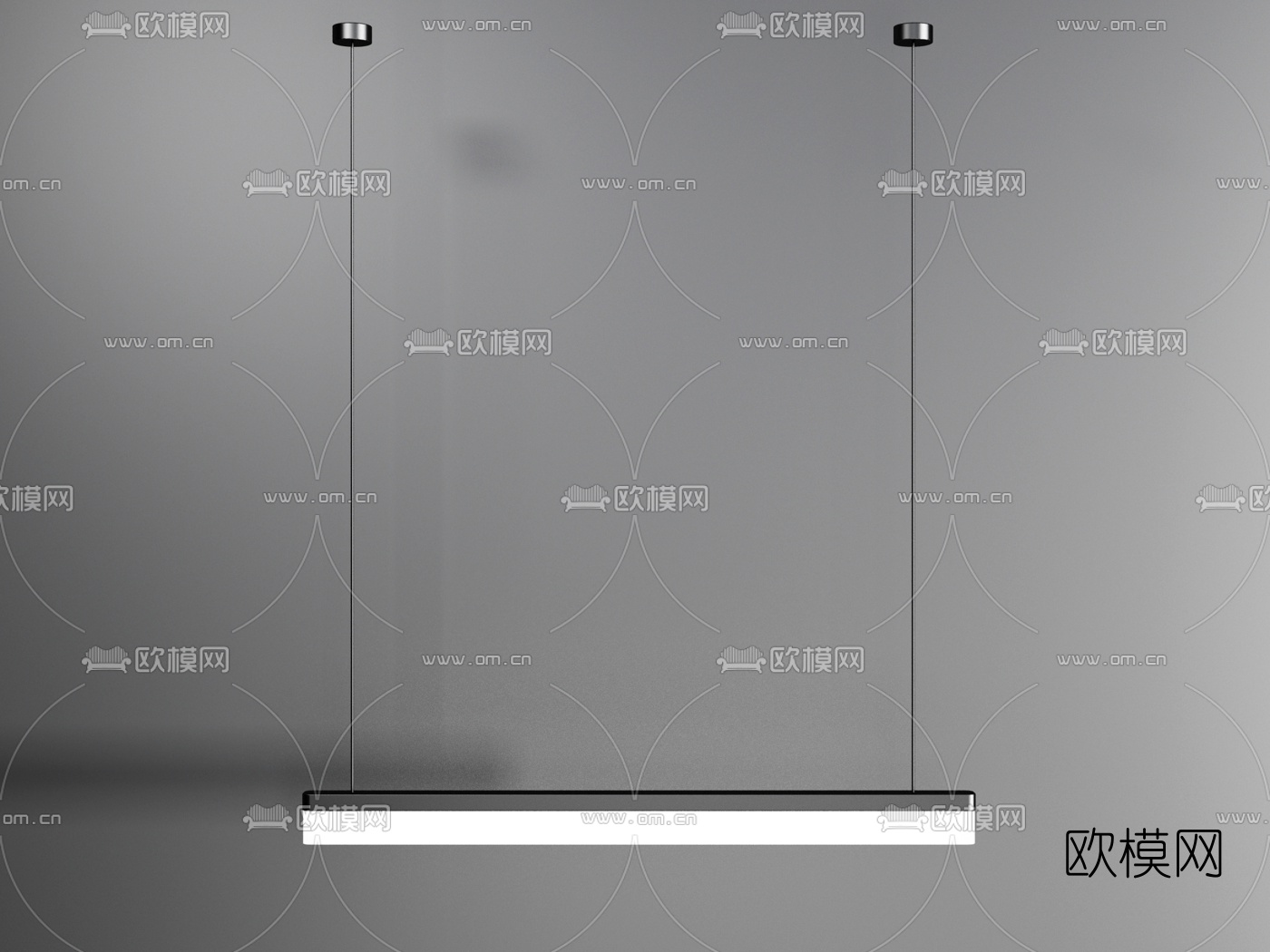 现代办公吊灯组合3D模型下载（渲染图3）