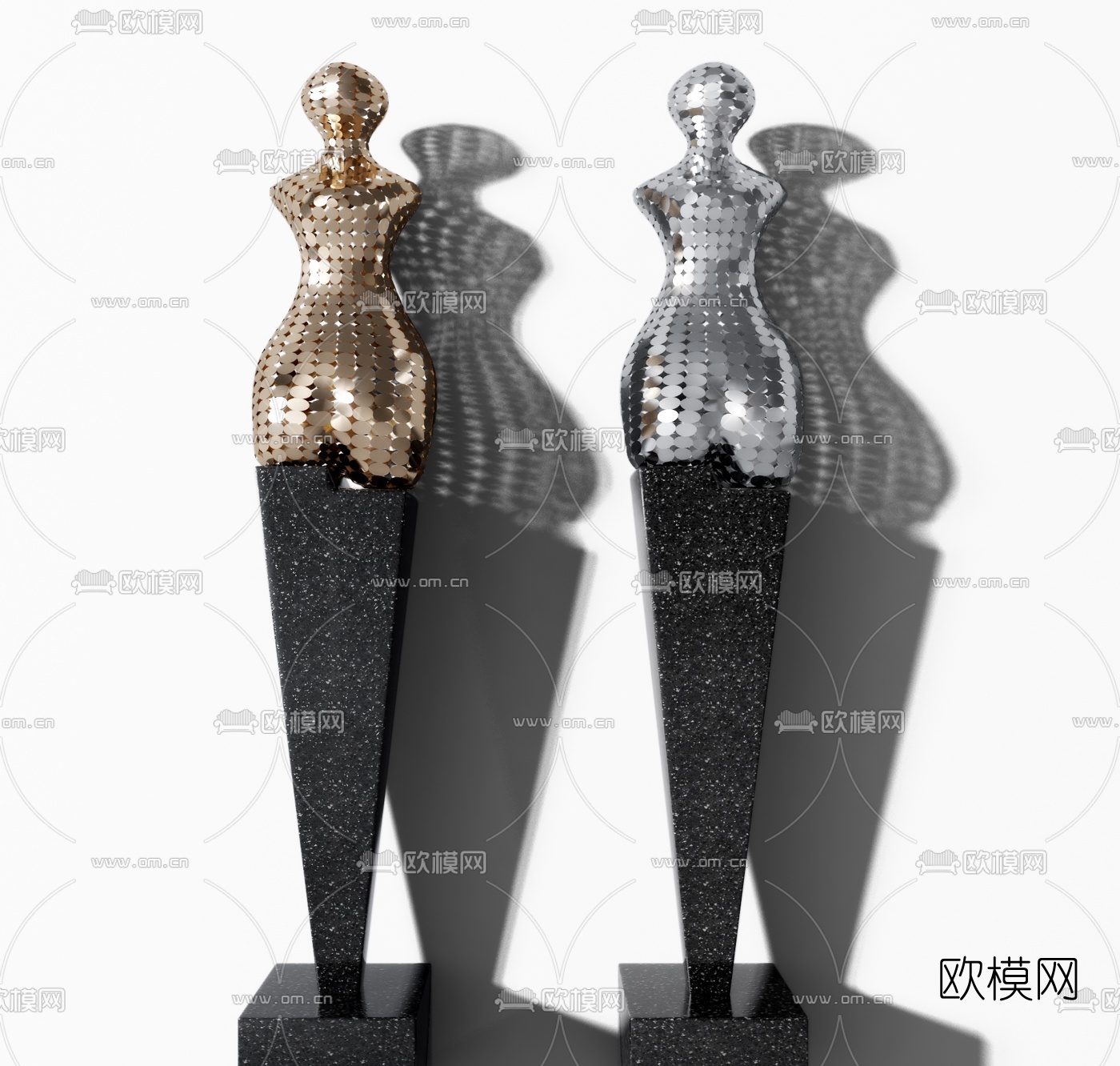 现代人物摆件3d模型