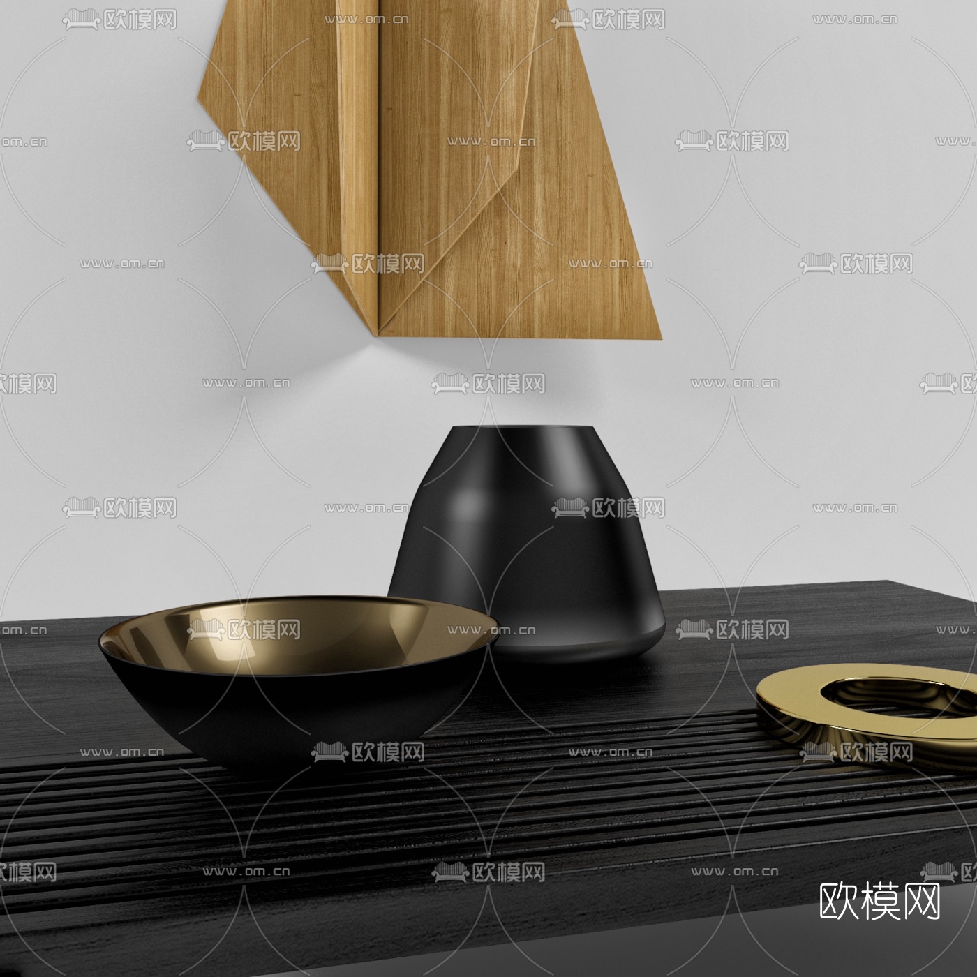 新中式茶桌3d模型