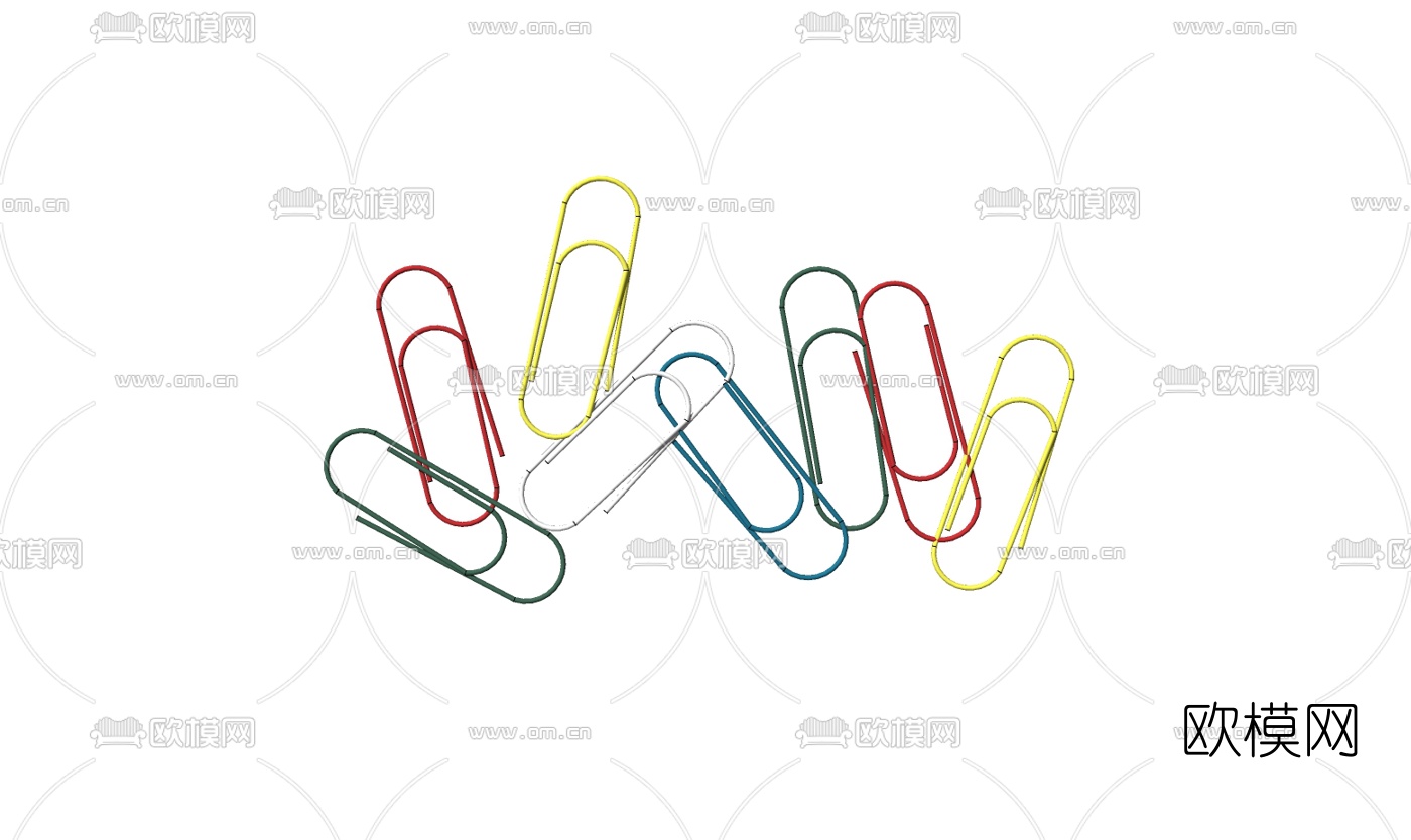 现代回形针免费su模型下载