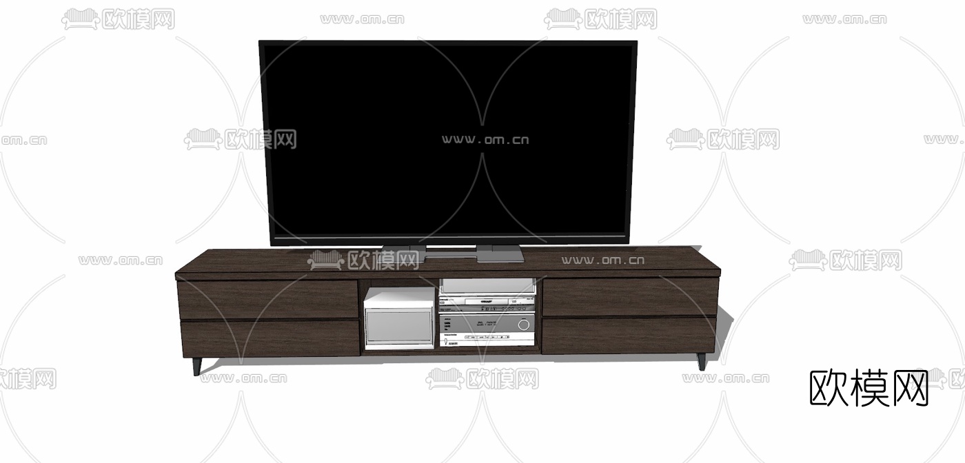 现代电视柜免费su模型下载