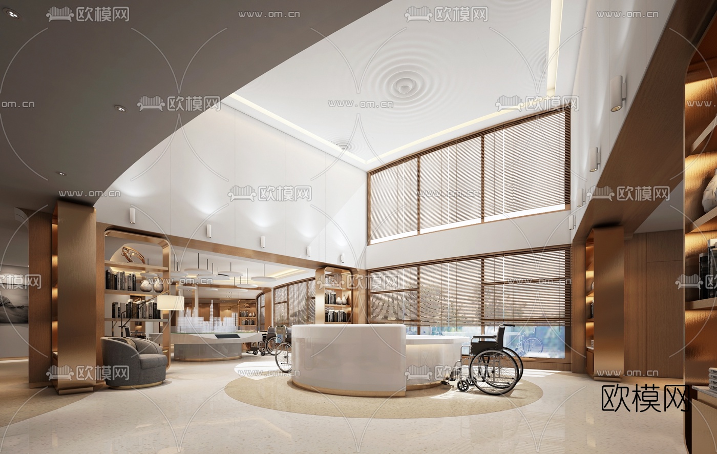 现代售楼部沙盘区3d模型下载_ID10205998_3dmax免费模型-欧模网