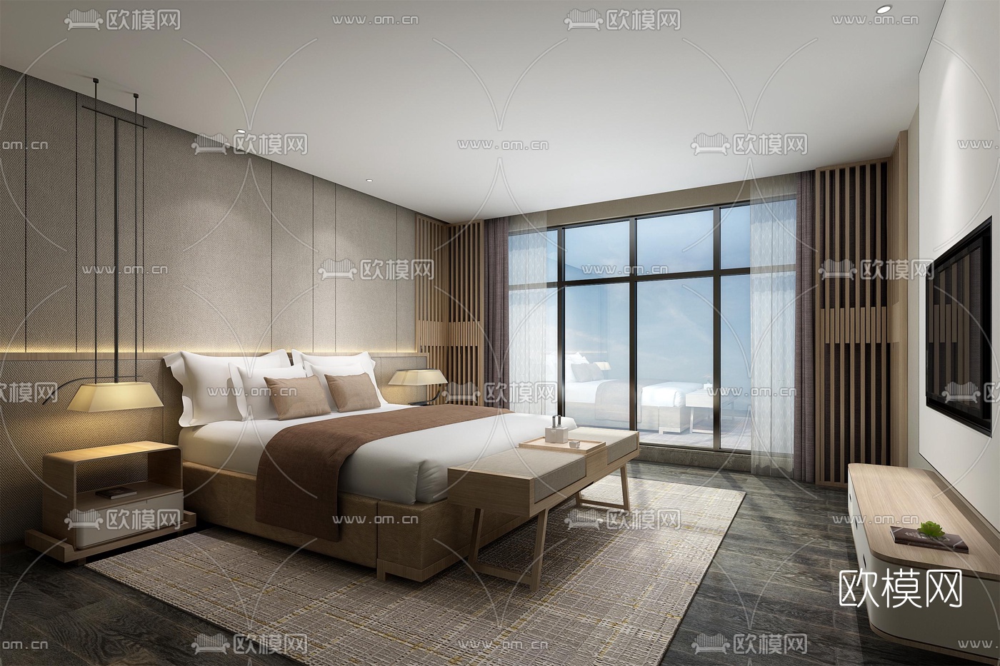 CCD郑忠新中式卧室3D模型