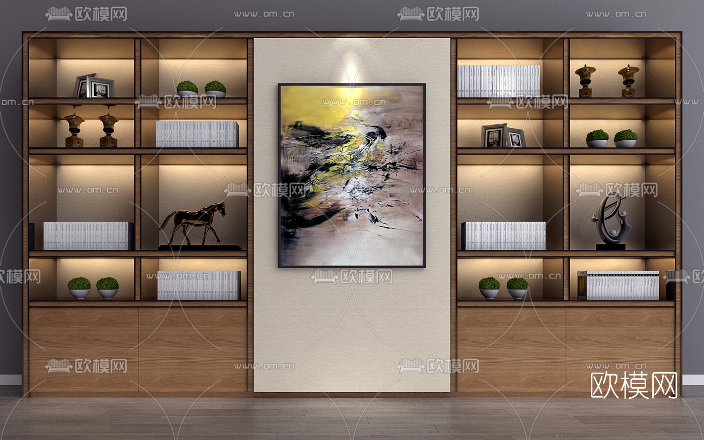 现代酒柜装饰柜3D模型