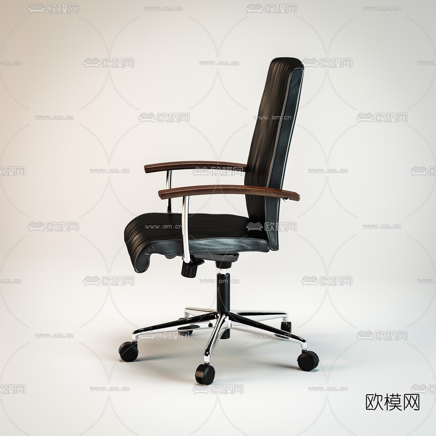波兰 profim现代皮革办公椅组合3d模型
