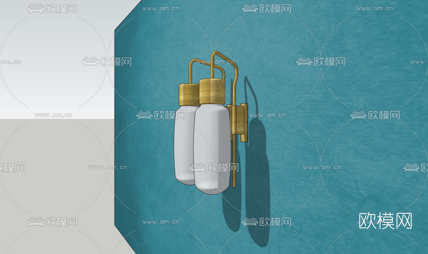 现代金属壁灯免费su模型下载