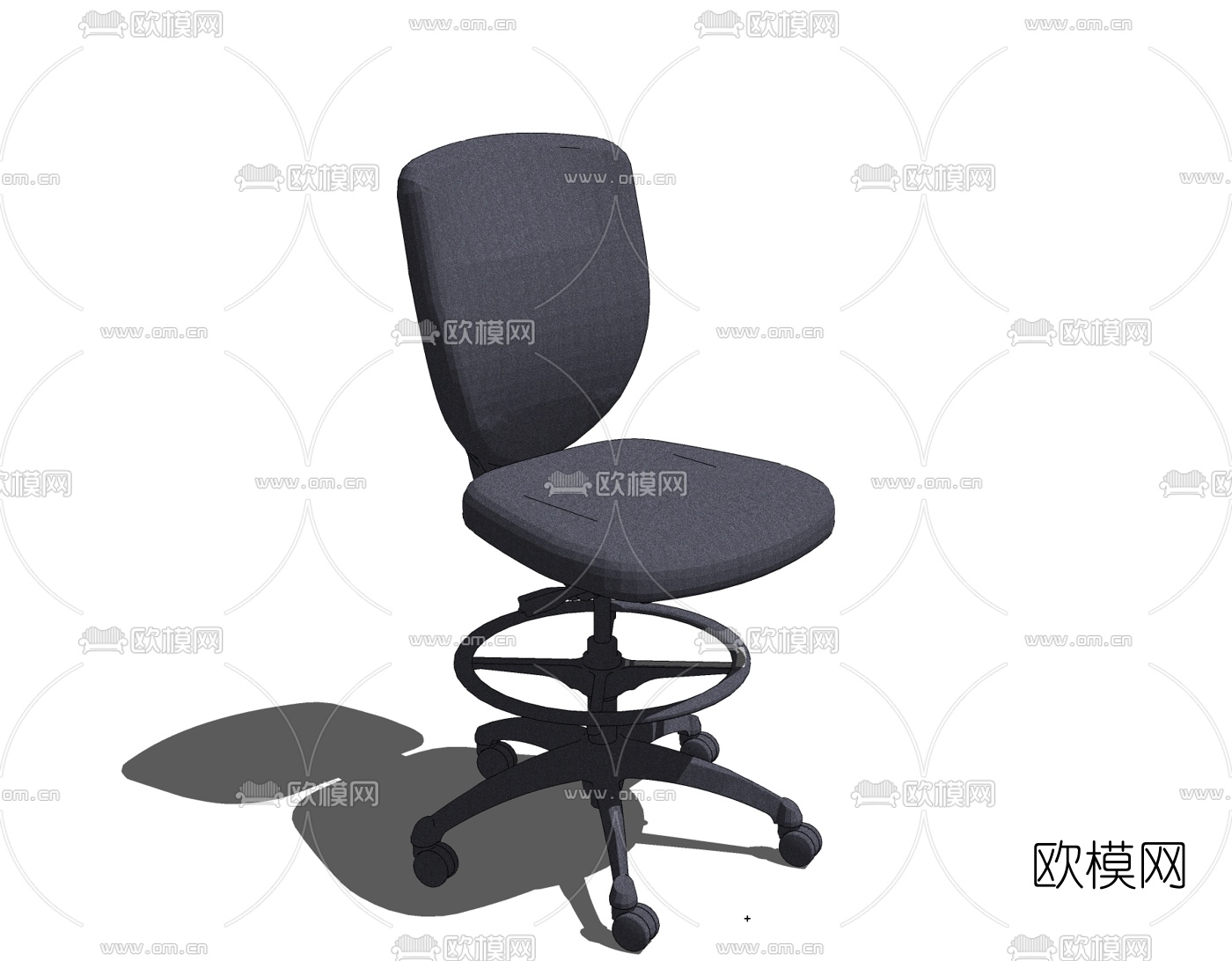 现代办公转椅免费su模型下载