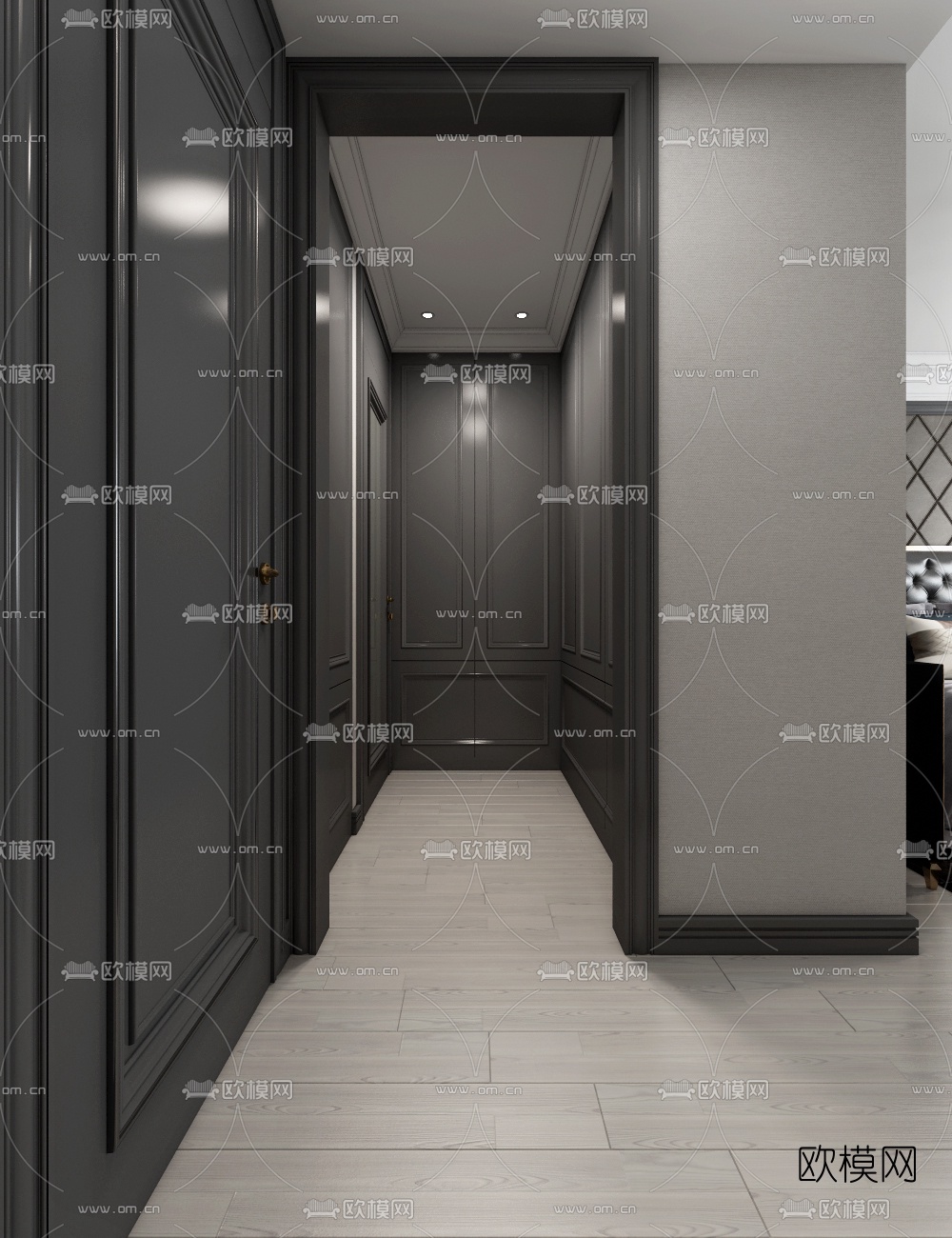 后现代卧室3d模型下载（渲染图2）