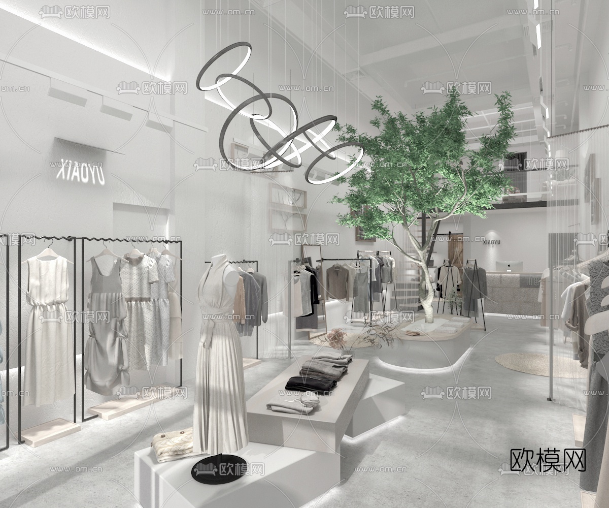 现代服装店3d模型