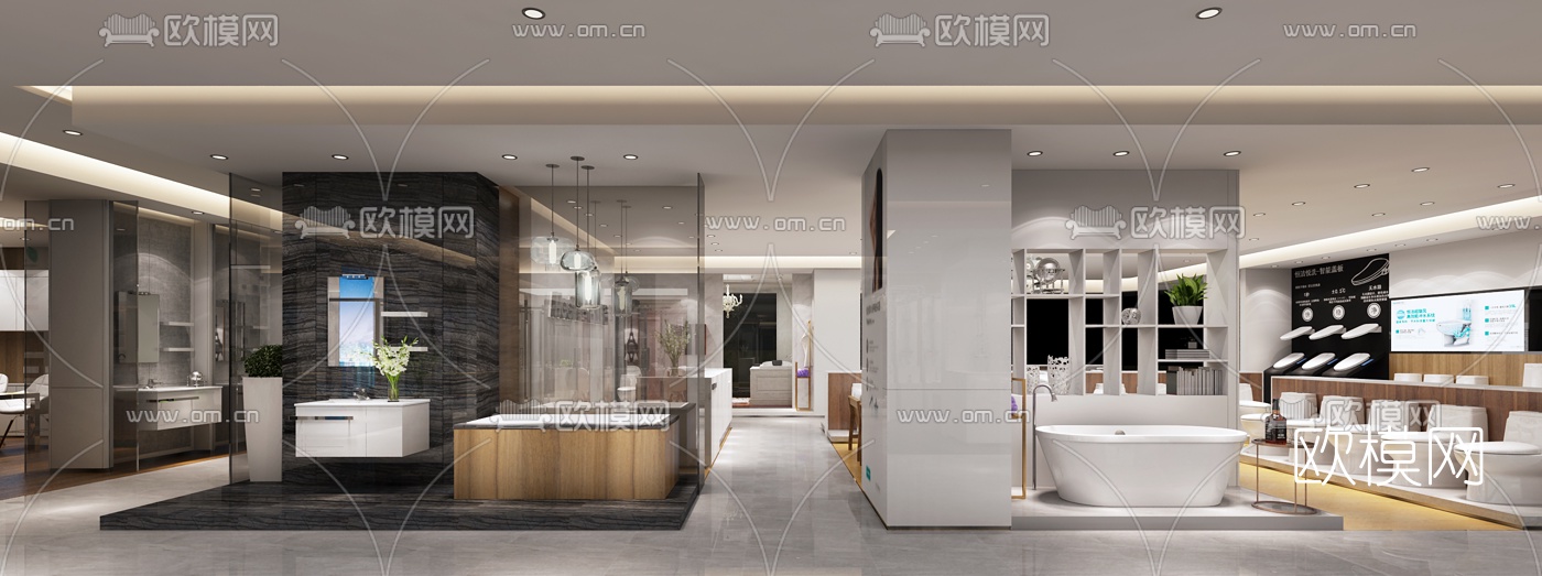 现代卫浴专卖店3D模型