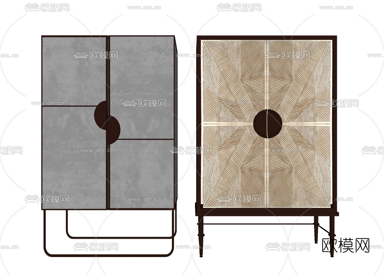 现代轻奢衣柜su模型下载（渲染图2）