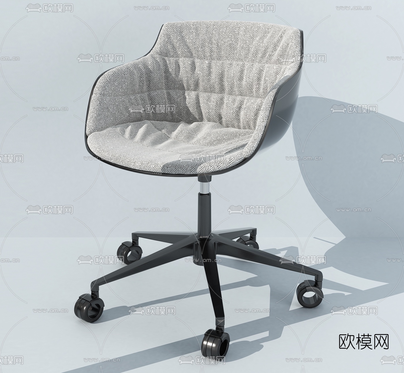 现代布艺办公椅3d模型