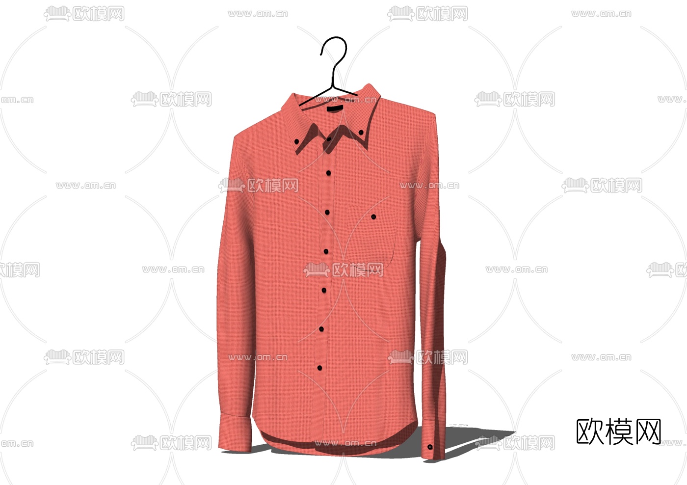 现代衬衫服饰免费su模型下载