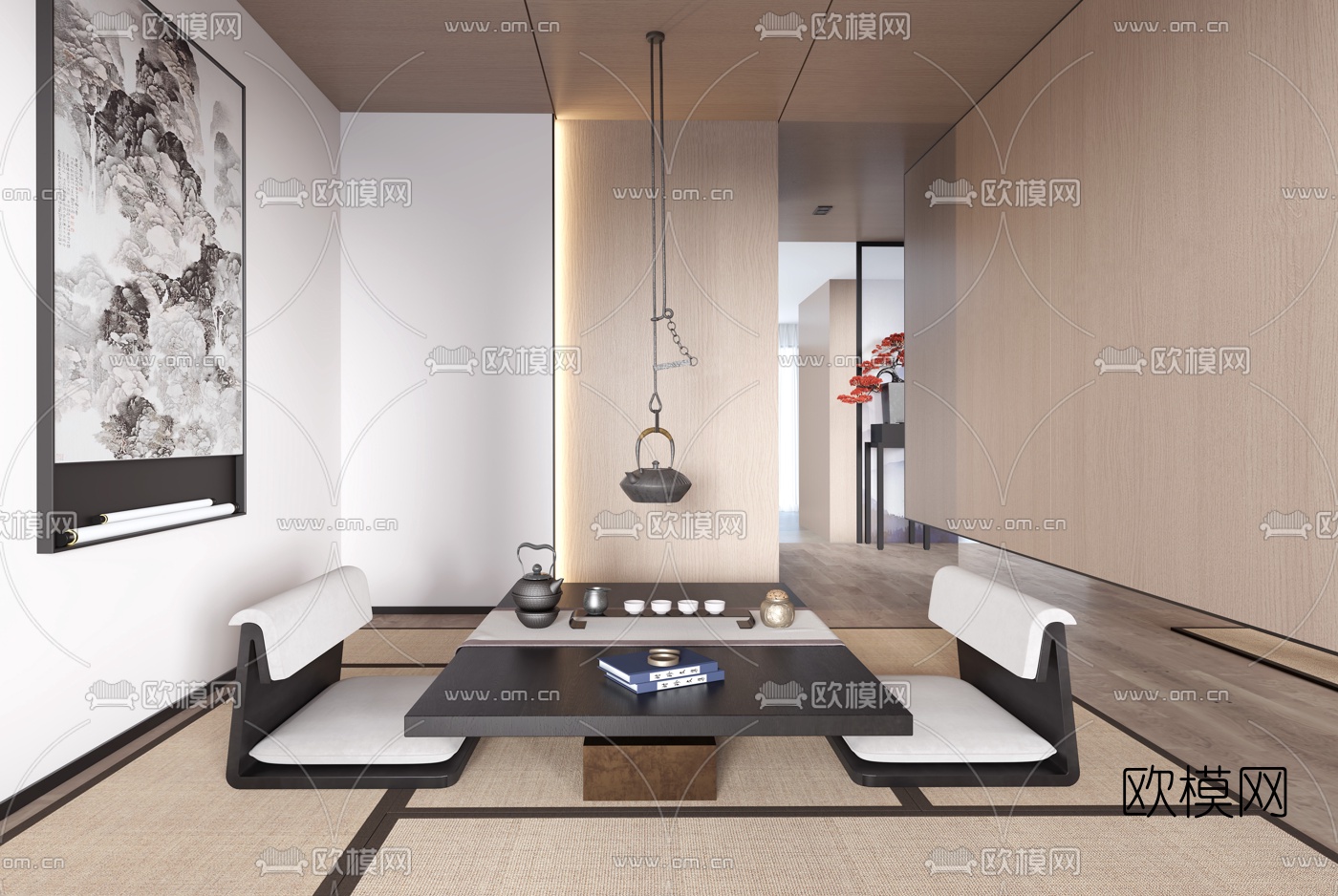 日式茶室3d模型