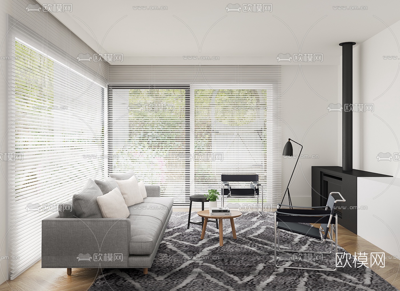 Pipkorn&Kilpatrick设计 北欧客厅3d模型