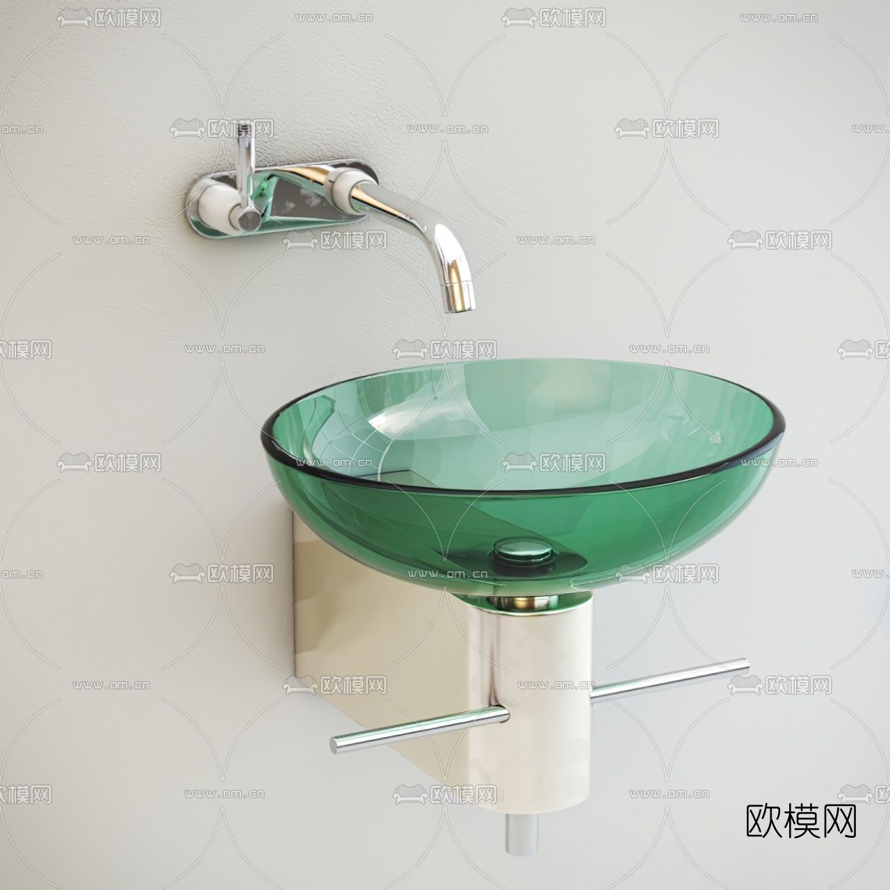 现代嵌入式洗手台3d模型