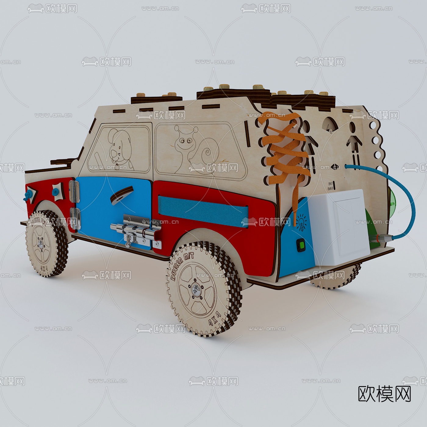 现代玩具车3d模型