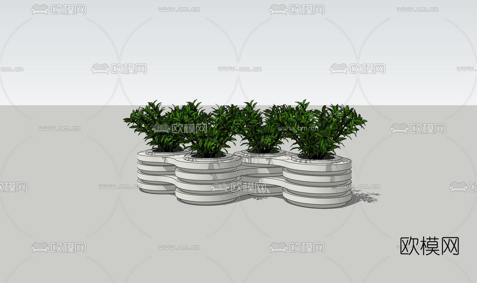现代景观小品免费su模型下载_ID10213497_sketchup模型下载-欧模网