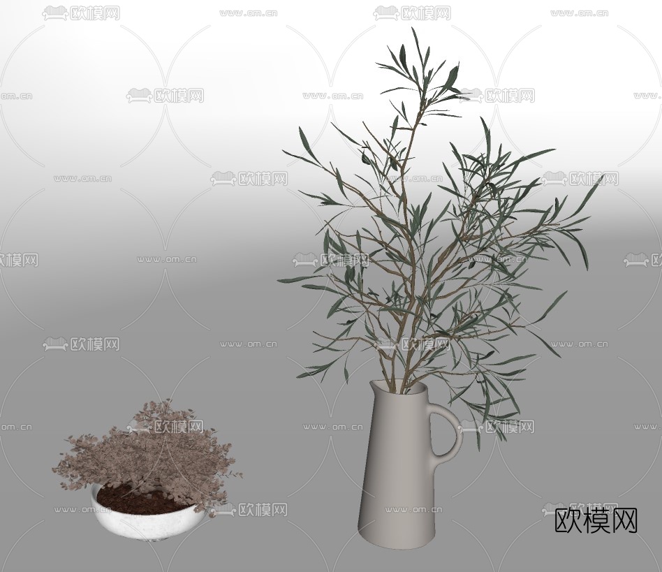 现代花瓶su模型