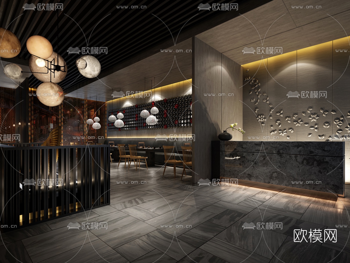 日式料理店3d模型