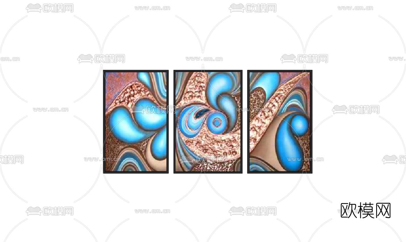 现代装饰画免费su模型下载