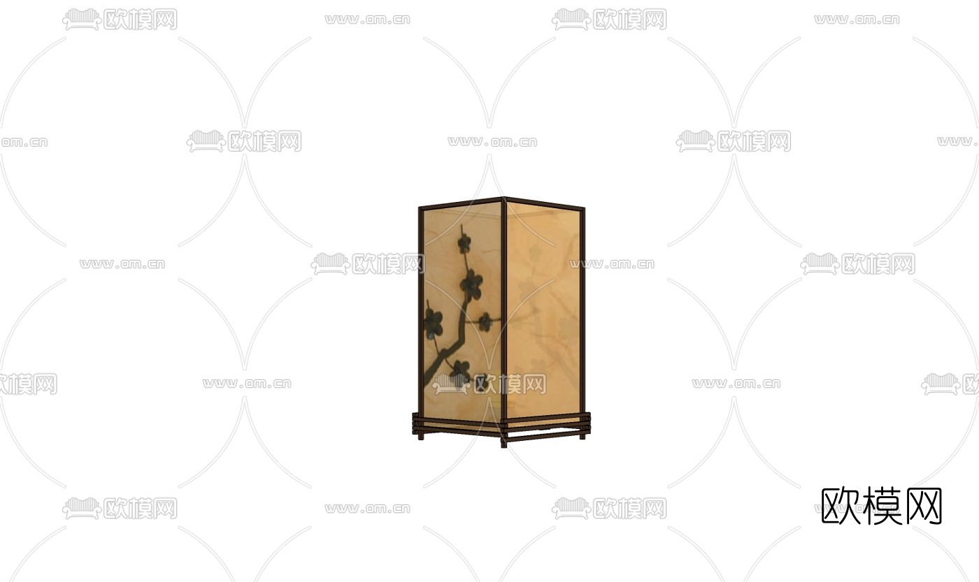 日式落地灯免费su模型下载