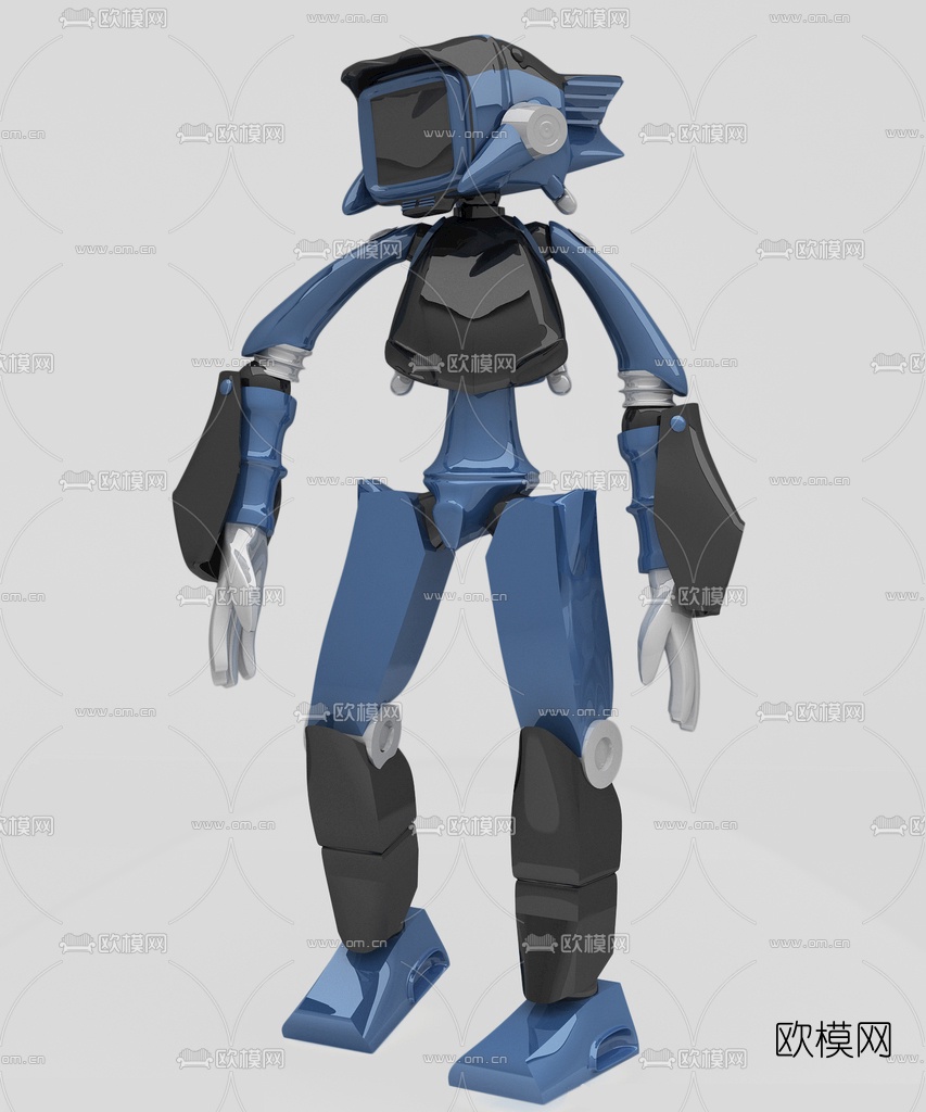 现代智能机器人3d模型