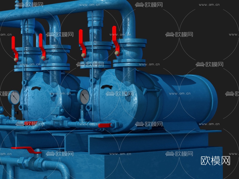 现代水管工业设备3d模型下载（渲染图7）