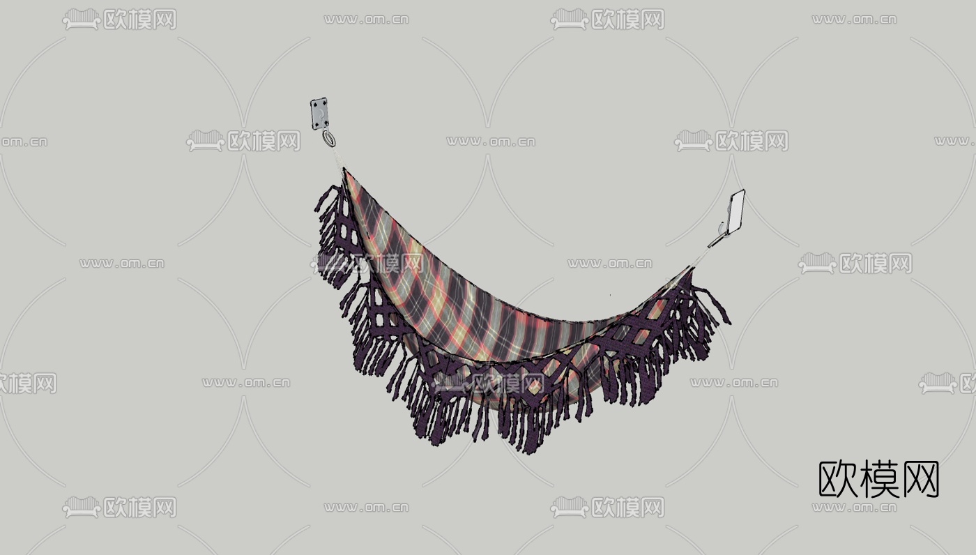 现代吊床免费su模型下载（渲染图2）