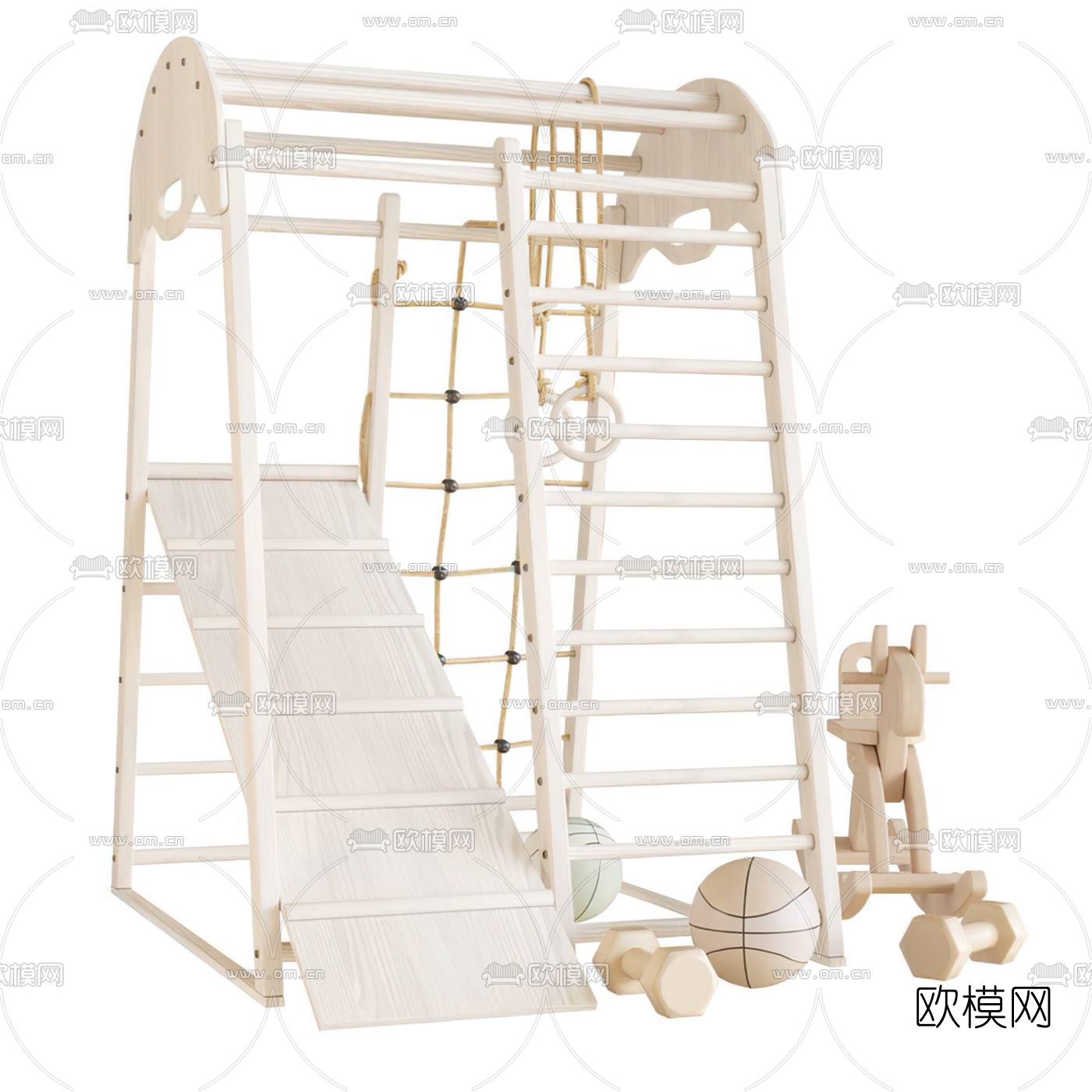 现代儿童运动器材3d模型