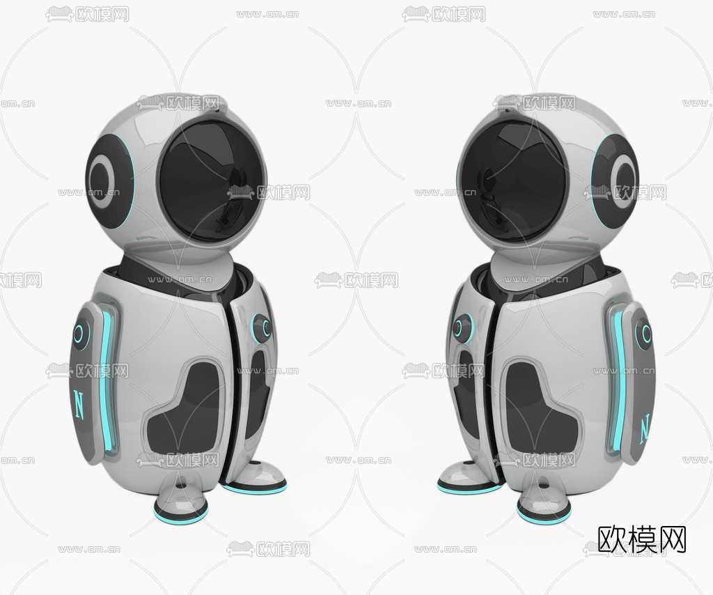 现代智能机器人3d模型