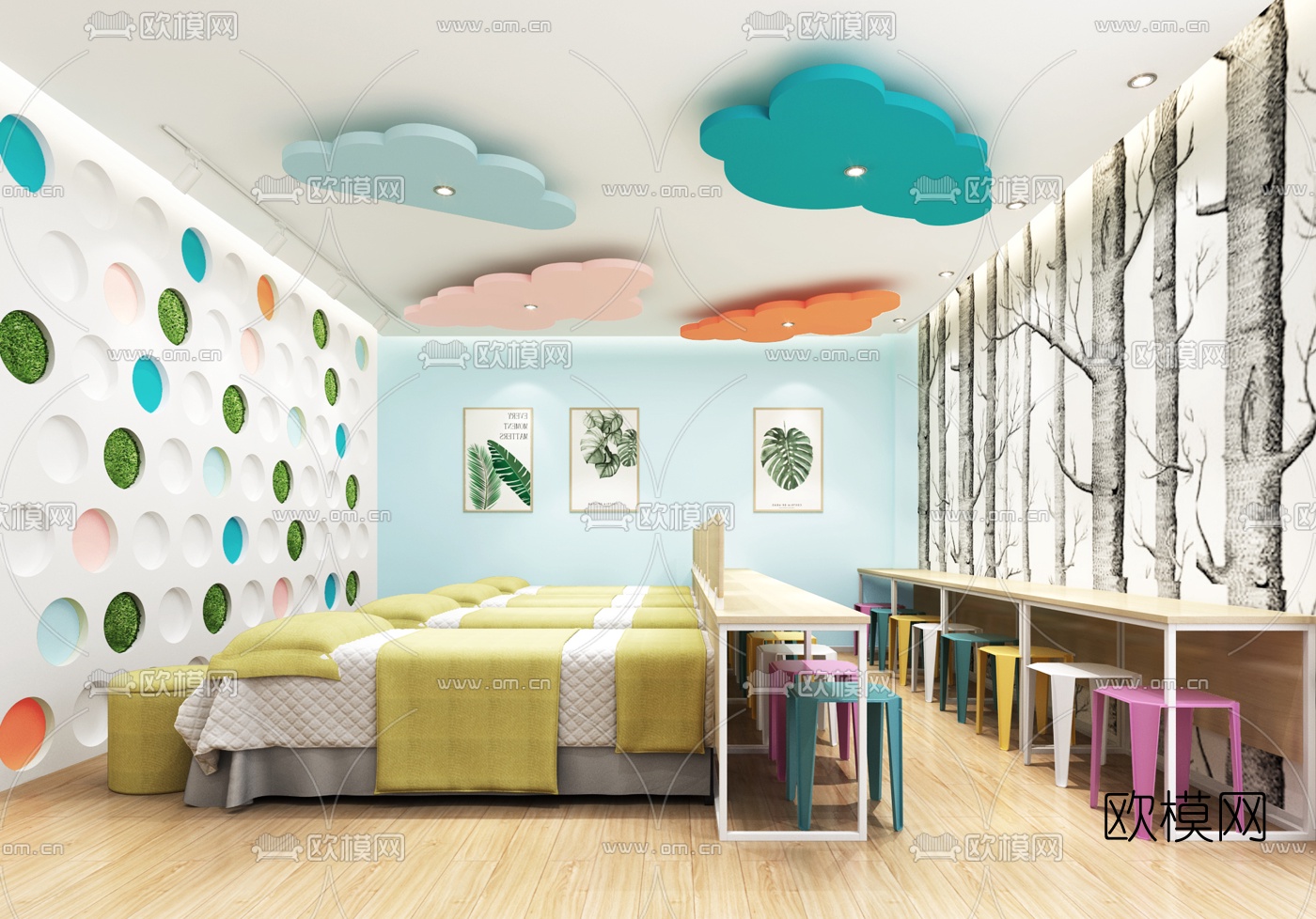 现代眼镜店3d模型