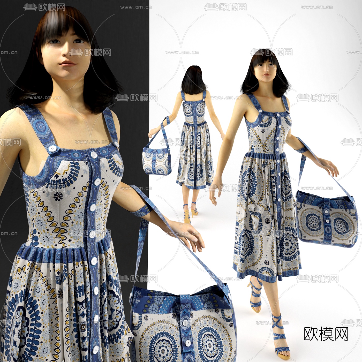 现代人物模特3D模型
