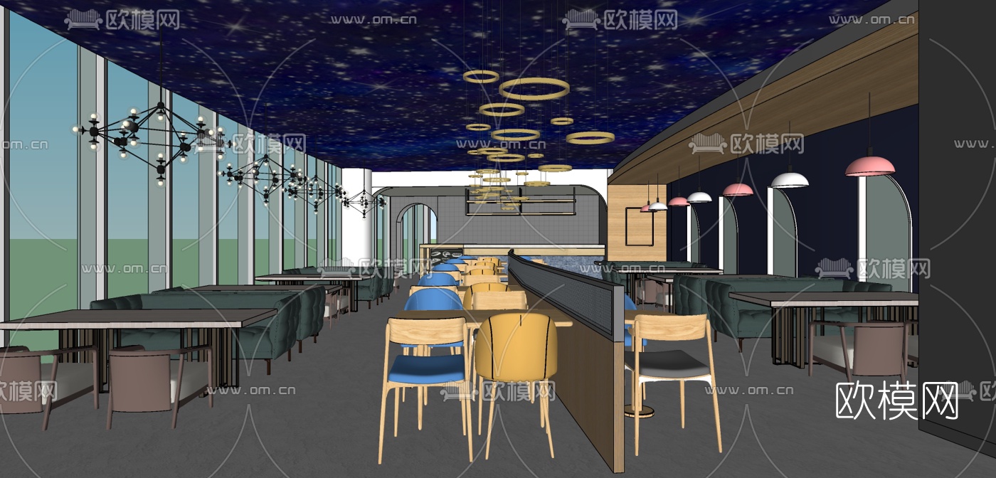 现代儿童成长主题乐园su模型下载（渲染图3）