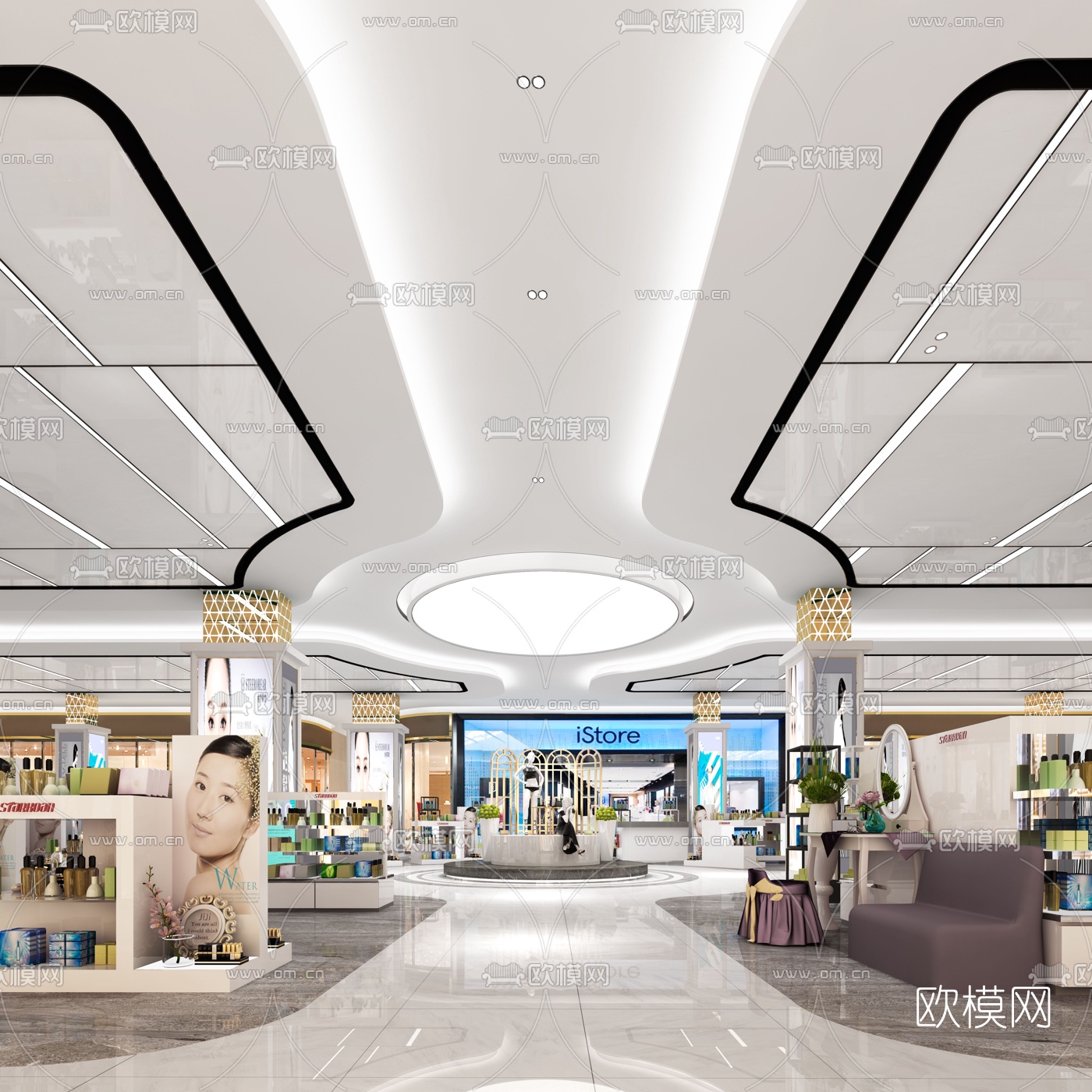 现代商场3d模型