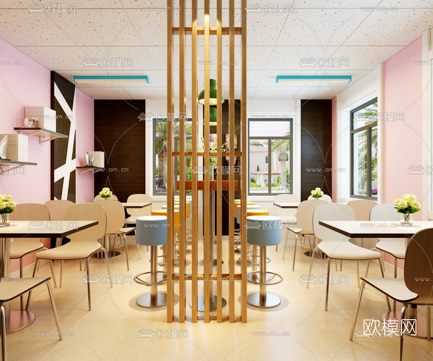 北欧糖系快餐店3d模型下载（渲染图1）