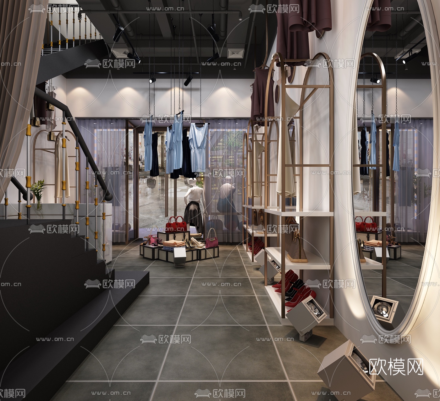 现代服装店3d模型