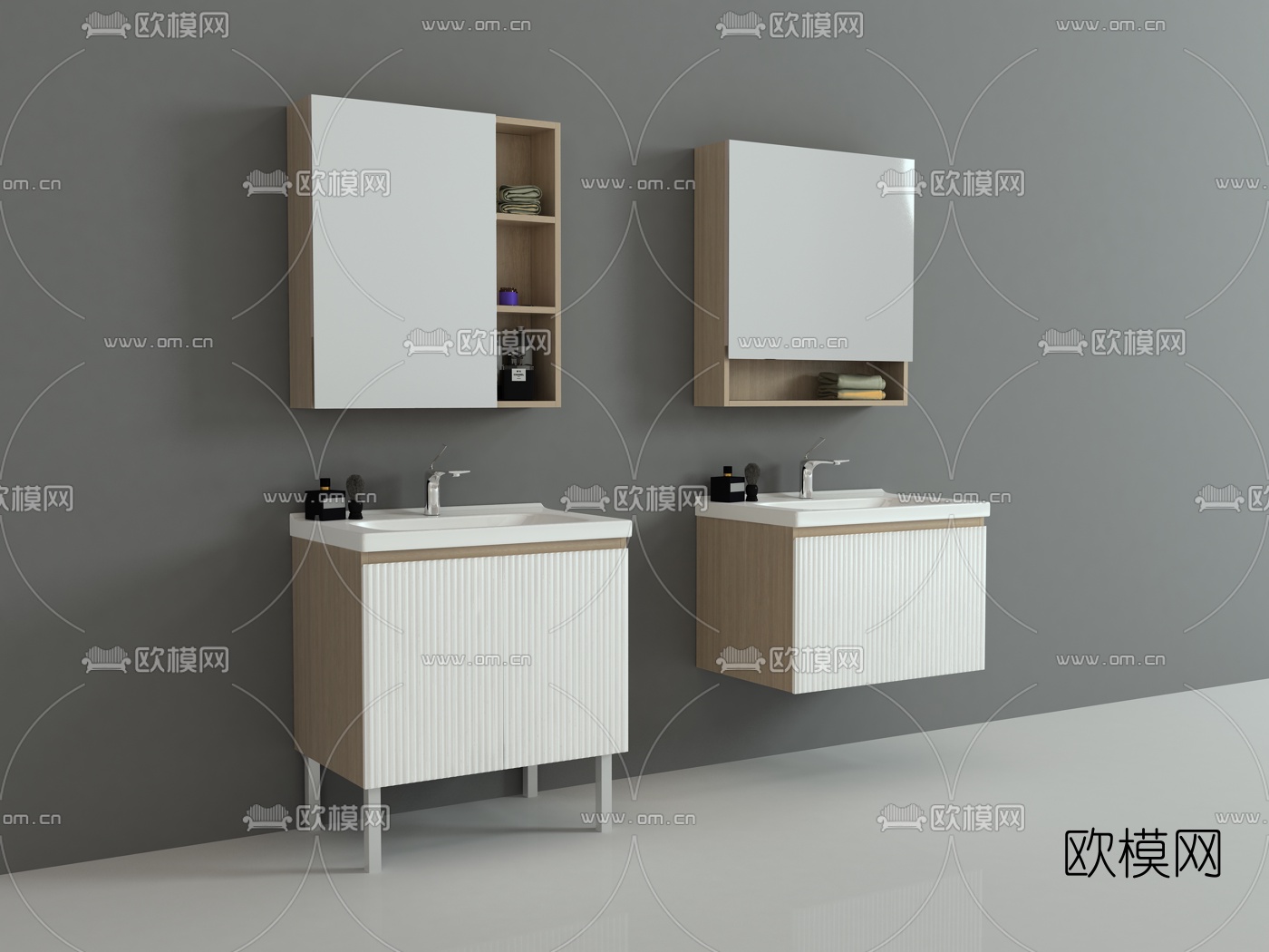现代浴室柜3d模型