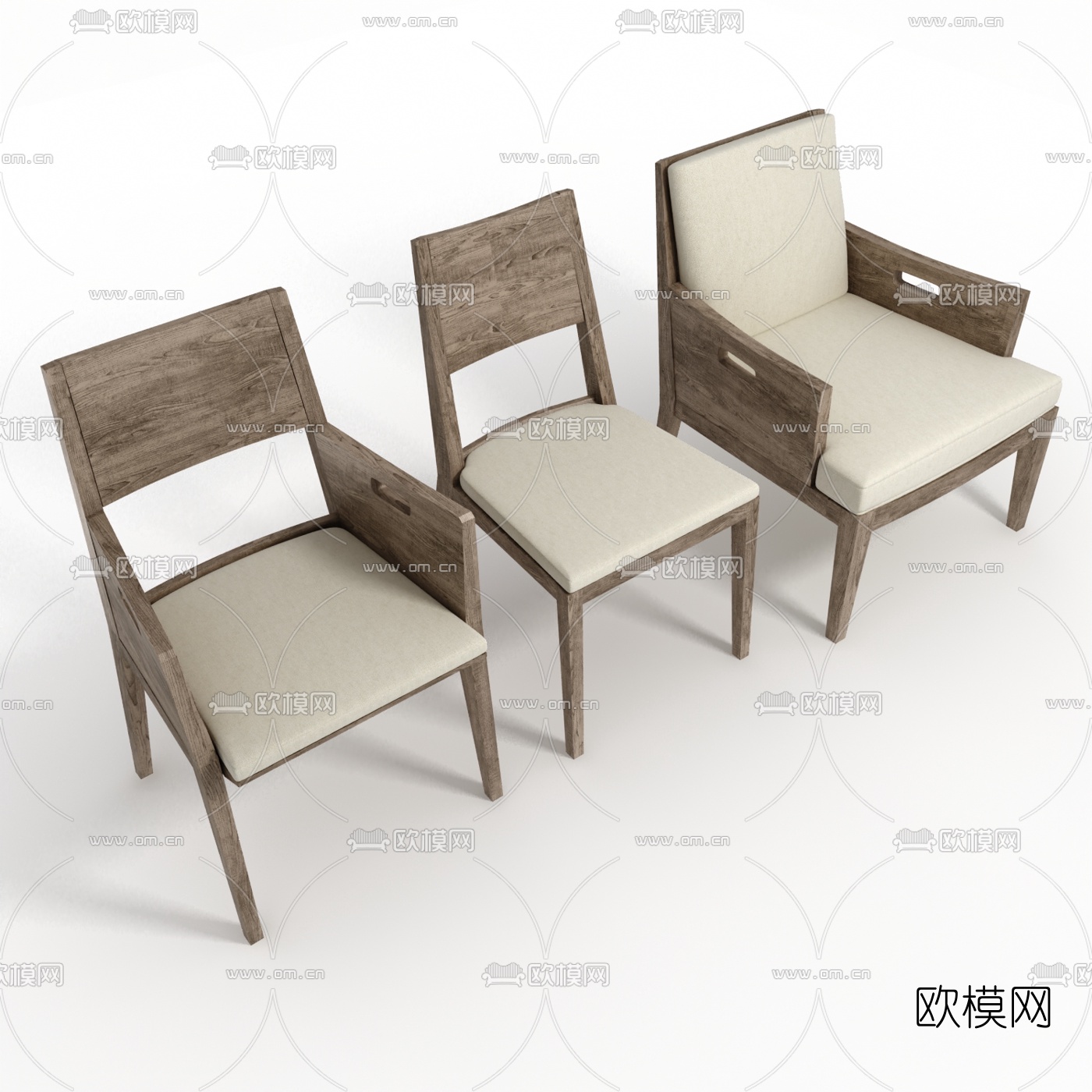 现代单椅3d模型下载（渲染图3）