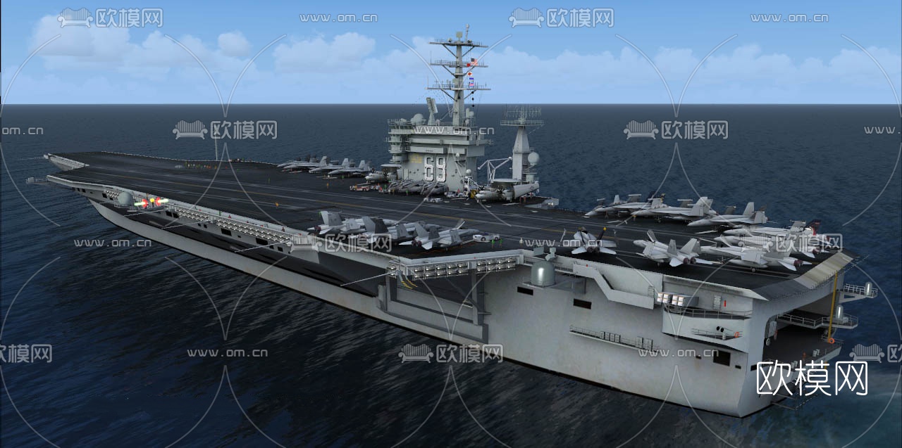 現代尼米茲號航母補給艦3d模型