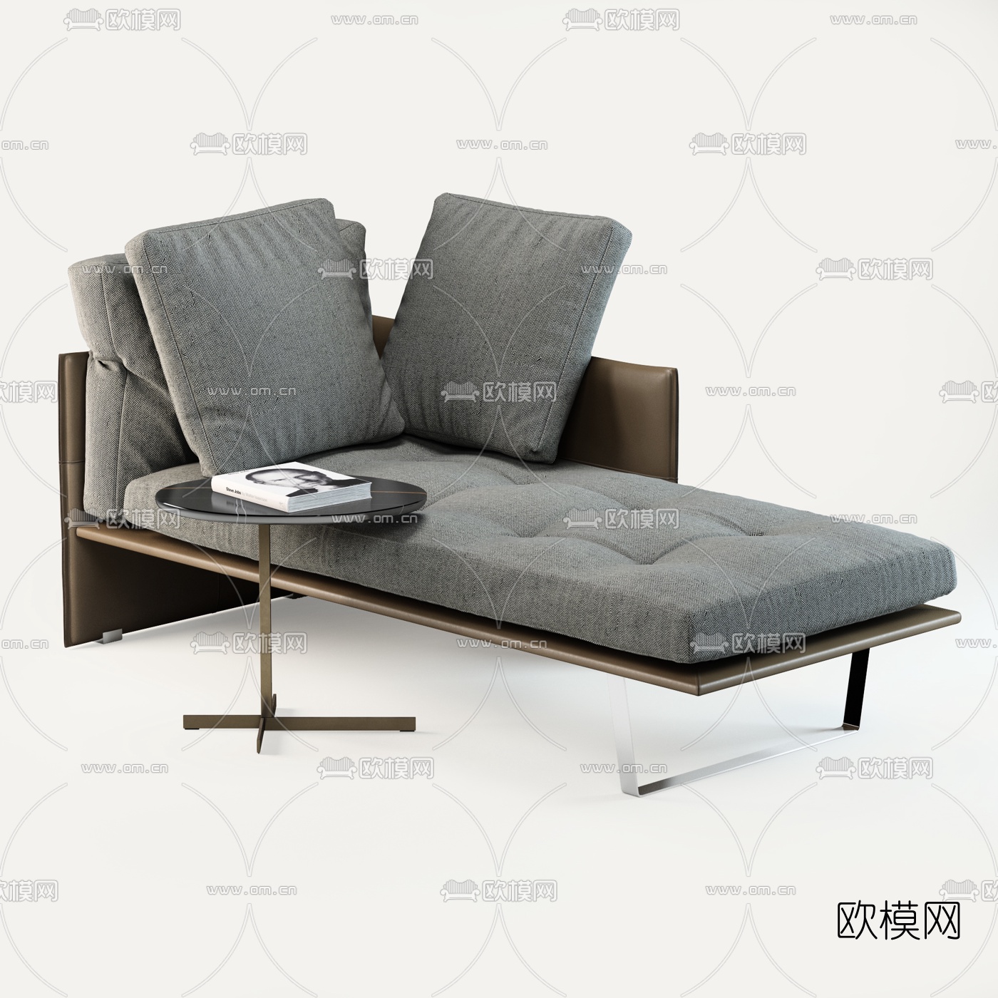 Minotti 现代贵妃椅3d模型下载（渲染图2）