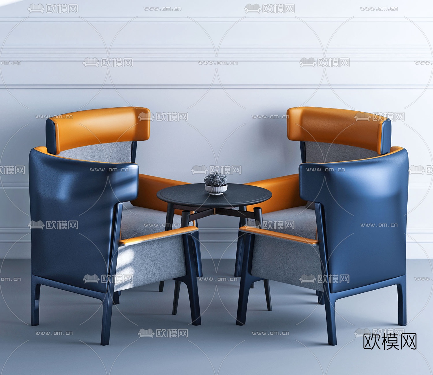 现代休闲桌椅3d模型