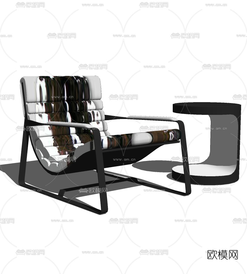 现代休闲椅免费su模型下载