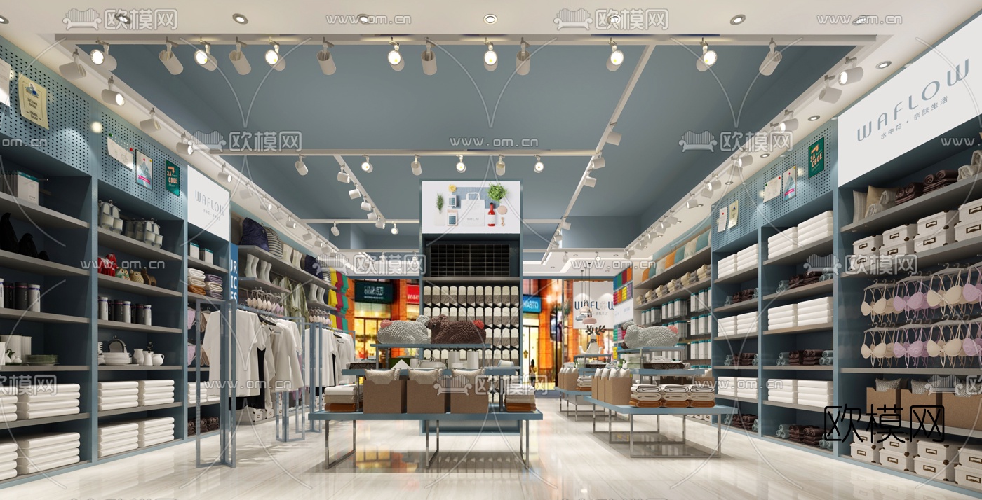 现代服装店3d模型-免费3dmax模型库-欧模网