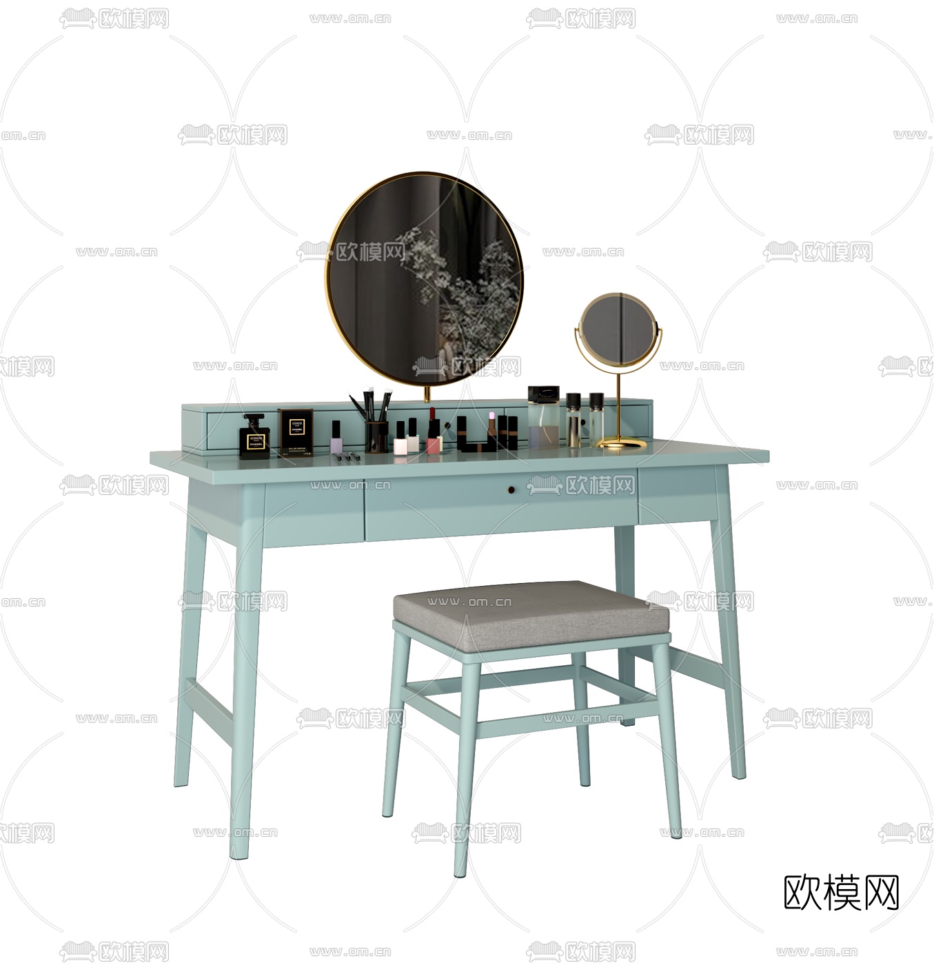 现代梳妆台3d模型