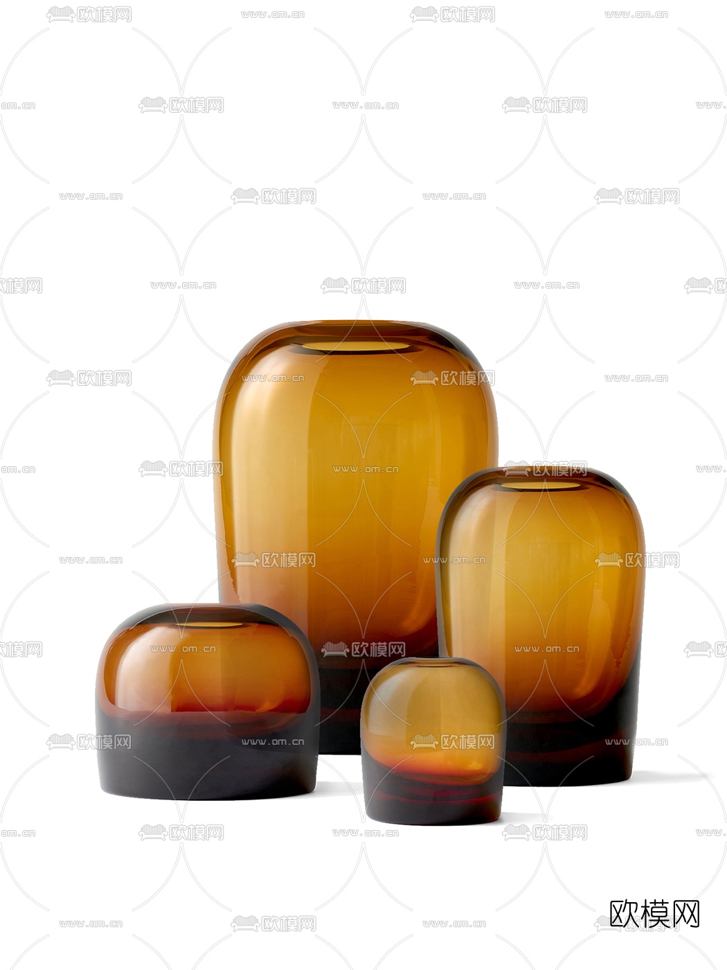 现代玻璃器皿3d模型下载