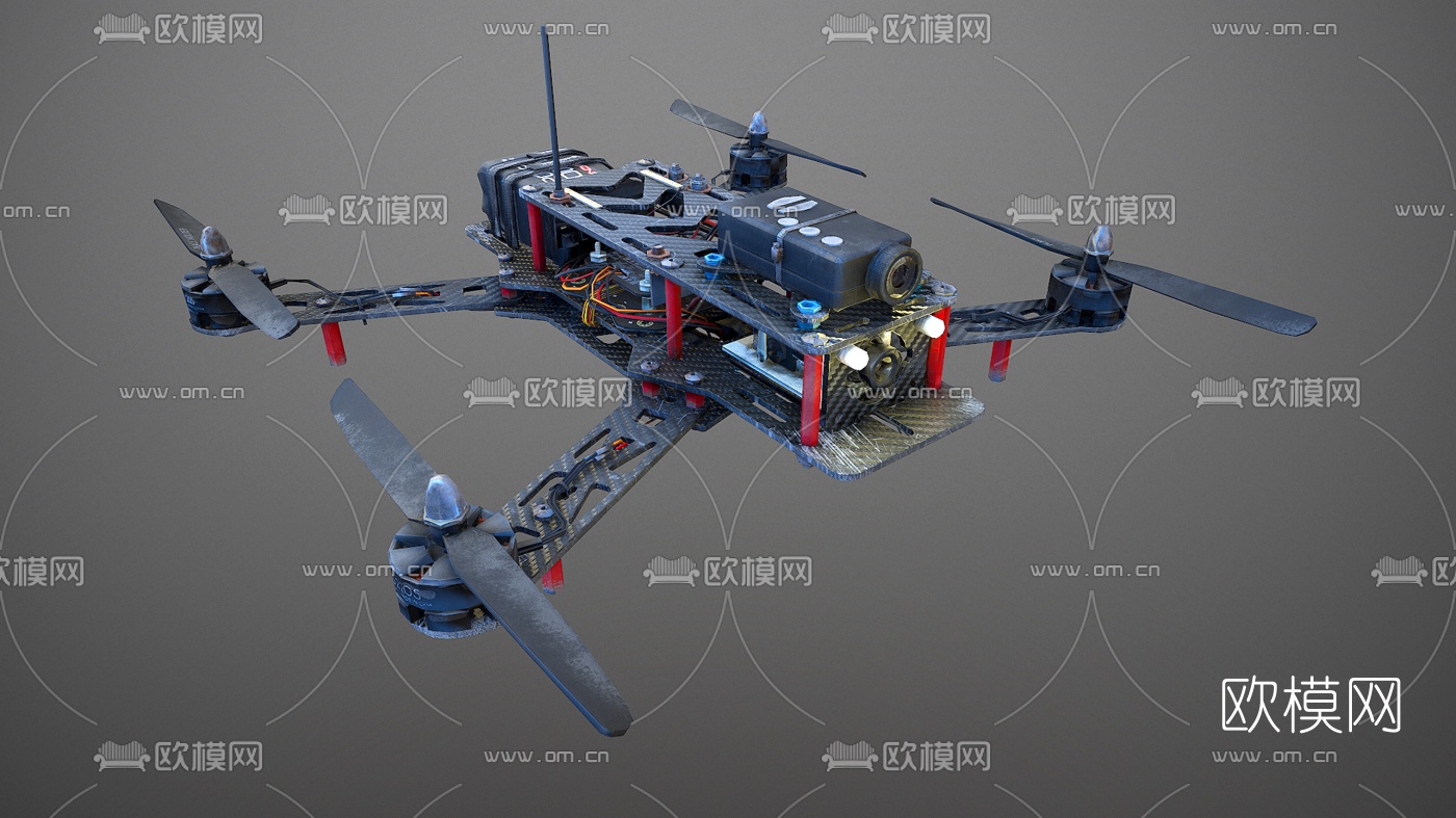 现代无人摄像机3D模型