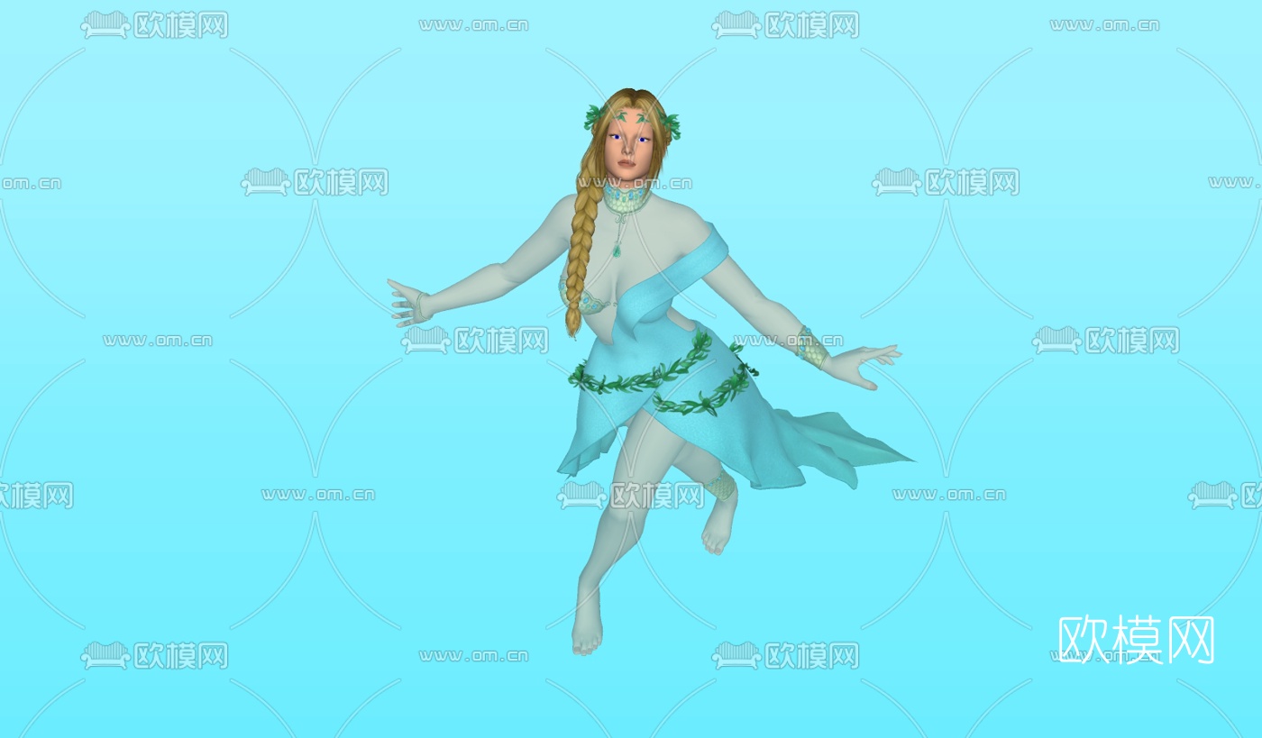 现代人鱼公主免费su模型下载