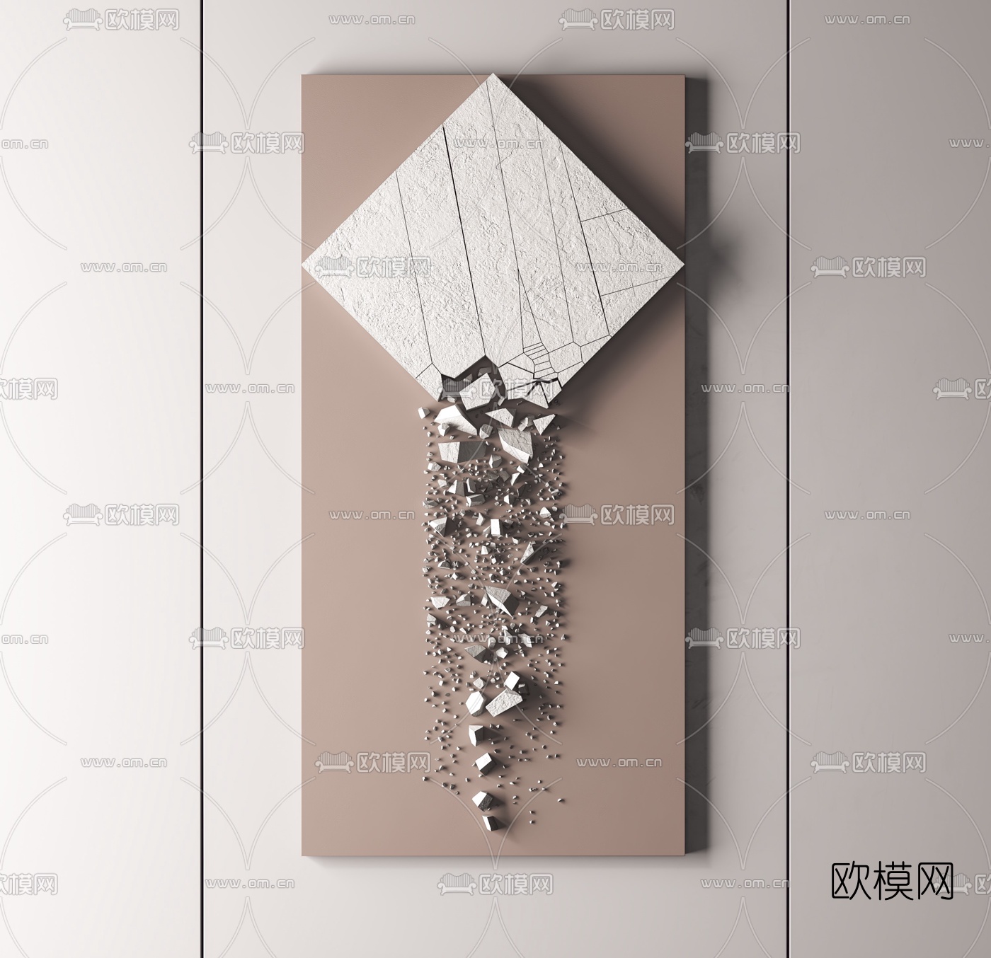 现代立体墙饰挂件3d模型