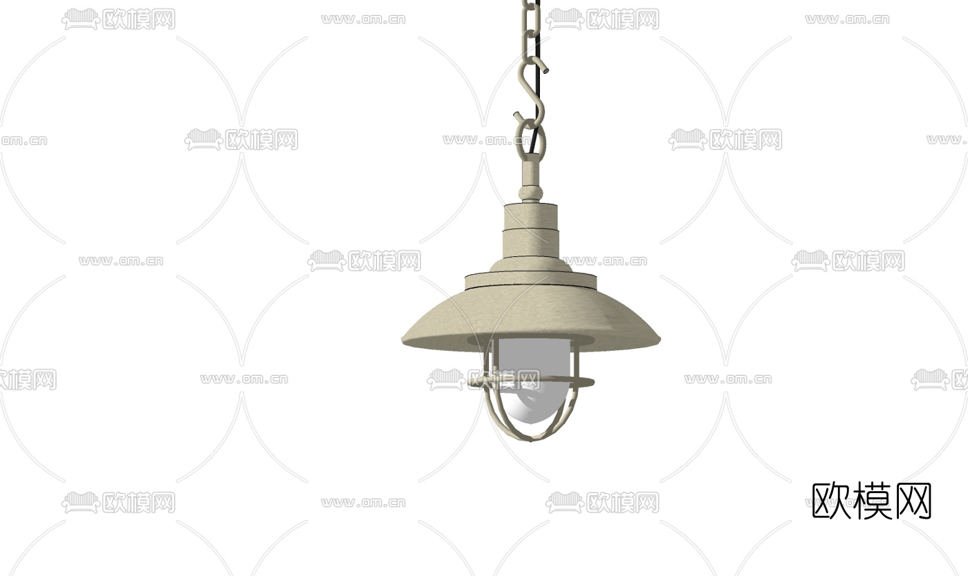 工业风金属吊灯免费su模型下载